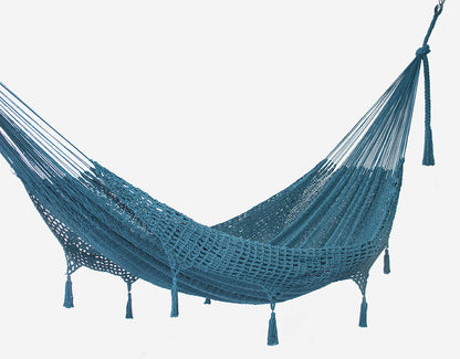 Mayan Legacy Queen Size Deluxe Outdoor Cotton Mexican Hammock in Bondi Colour