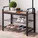 Vintage Coat Rack Shoe Bench, Wood Look Accent Furniture and Metal Frame | Auzzi Store
