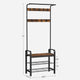 Vintage Coat Rack Shoe Bench, Wood Look Accent Furniture and Metal Frame | Auzzi Store