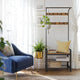 Vintage Coat Rack Shoe Bench, Wood Look Accent Furniture and Metal Frame | Auzzi Store