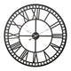 Artiss 80CM Large Wall Clock Roman Numerals Round Metal Luxury Home Decor Black Auzzi Store