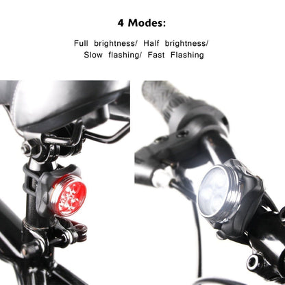 Waterproof Bicycle Bike Lights Front Rear Tail Light Lamp USB Rechargeable IPX4 | Auzzi Store