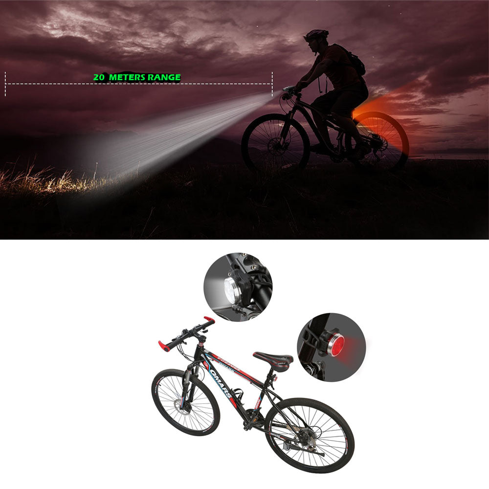 Waterproof Bicycle Bike Lights Front Rear Tail Light Lamp USB Rechargeable IPX4 | Auzzi Store