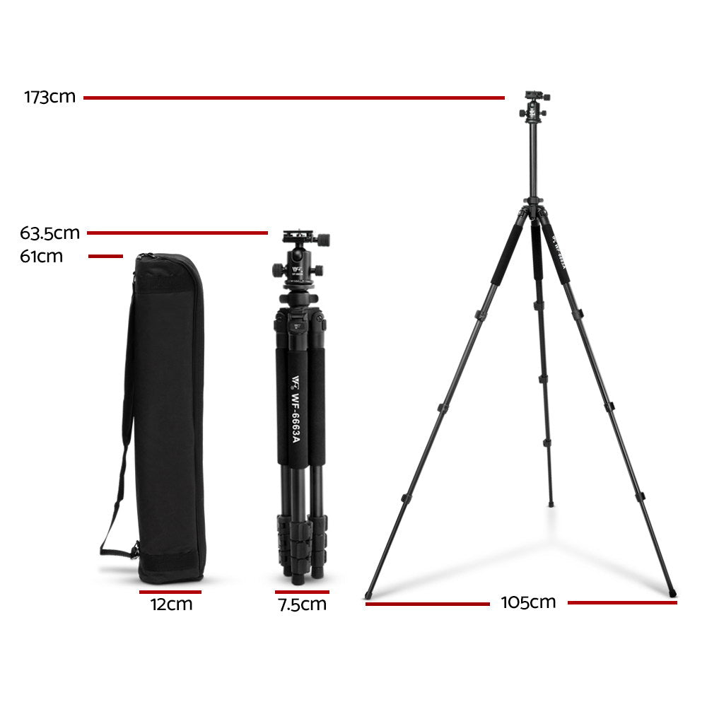 Weifeng 173cm Professional Ball Head Tripod Digital Camera | Auzzi Store