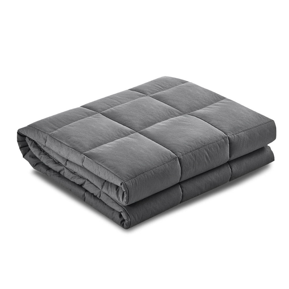 Weighted Blanket Adult 9KG Heavy Gravity Blankets Microfibre Cover Calming Relax Anxiety Relief Grey | Auzzi Store