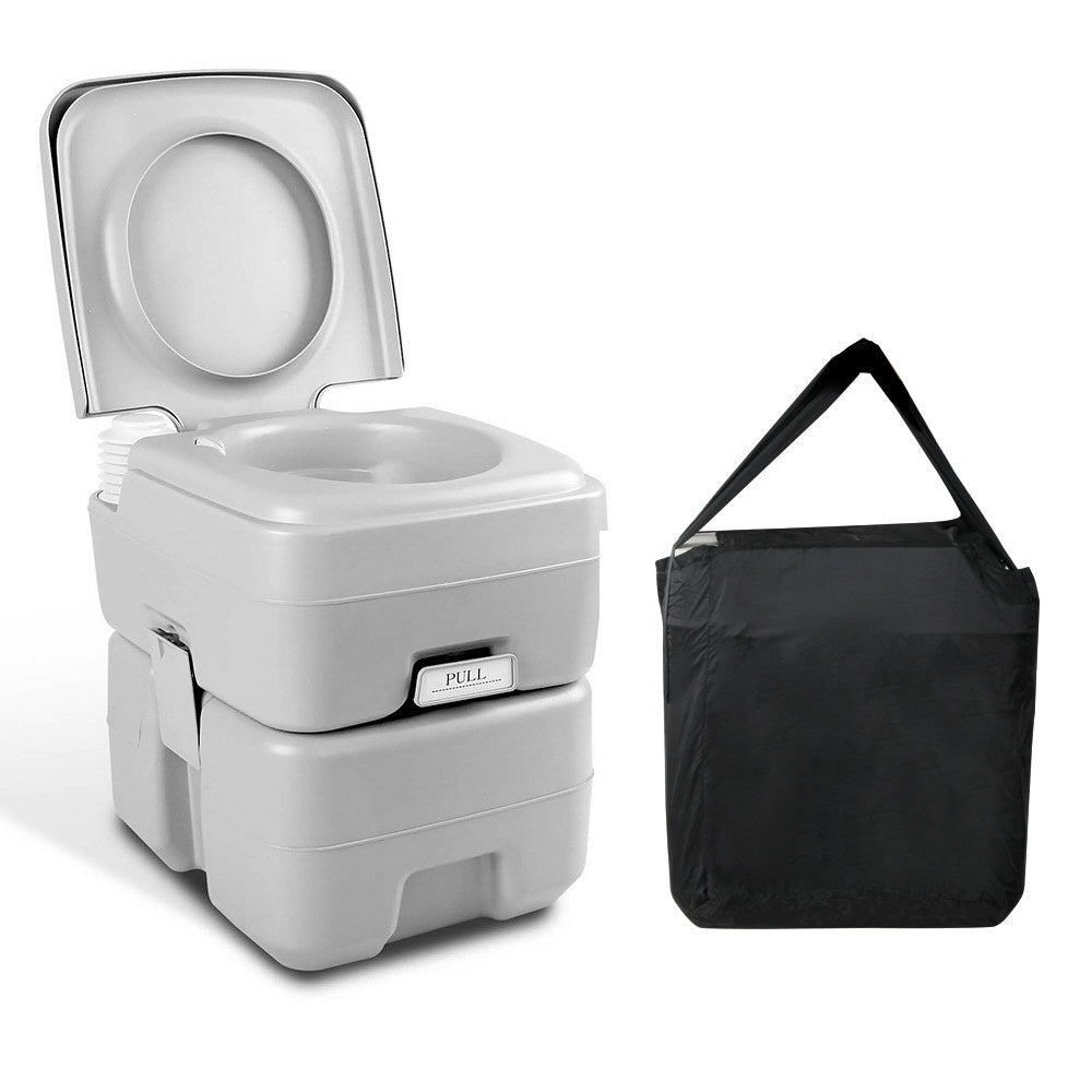 Weisshorn 20L Portable Outdoor Camping Toilet with Carry Bag- Grey | Auzzi Store