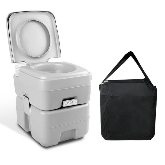 Weisshorn 20L Portable Outdoor Camping Toilet with Carry Bag- Grey | Auzzi Store