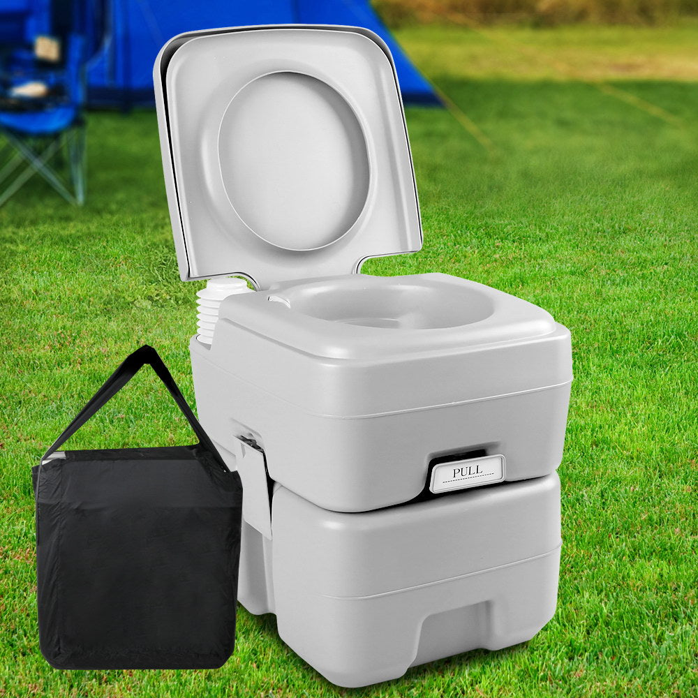 Weisshorn 20L Portable Outdoor Camping Toilet with Carry Bag- Grey | Auzzi Store