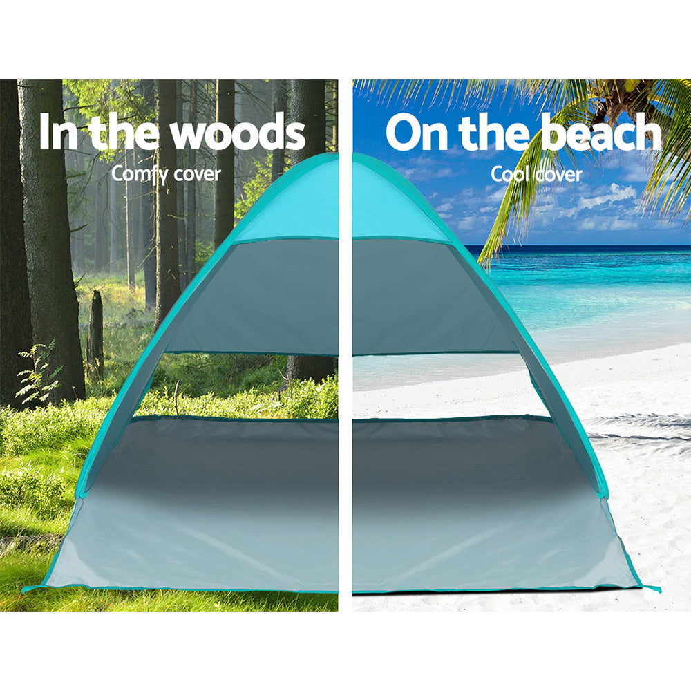 Weisshorn Pop Up Beach Tent Camping Hiking 3 Person Sun Shade Fishing Shelter | Auzzi Store