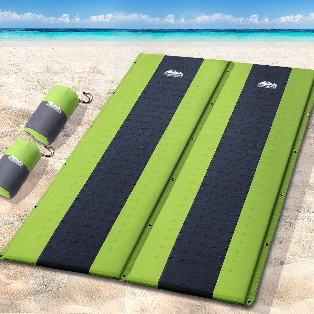 Weisshorn Self Inflating Mattress Camping Sleeping Mat Air Bed Pad Double Green | Auzzi Store