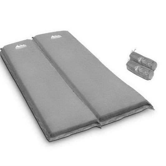 Weisshorn Self Inflating Mattress Camping Sleeping Mat Air Bed Pad Double Grey 10CM Thick | Auzzi Store