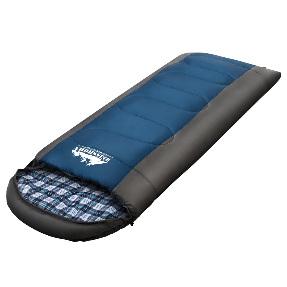 Weisshorn Sleeping Bag Bags Single Camping Hiking -20°C to 10°C Tent Winter Thermal Navy | Auzzi Store