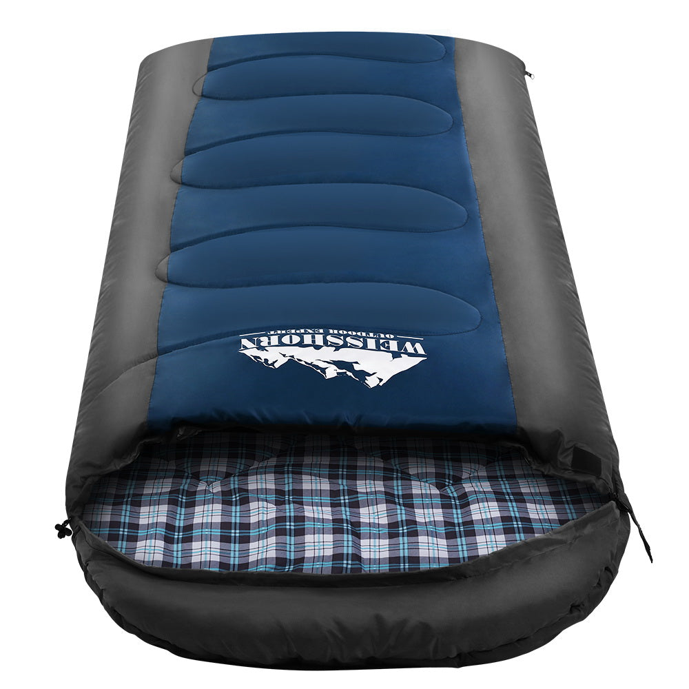 Weisshorn Sleeping Bag Bags Single Camping Hiking -20°C to 10°C Tent Winter Thermal Navy | Auzzi Store