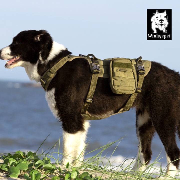 Whinhyepet Military Harness Army Green M | Auzzi Store