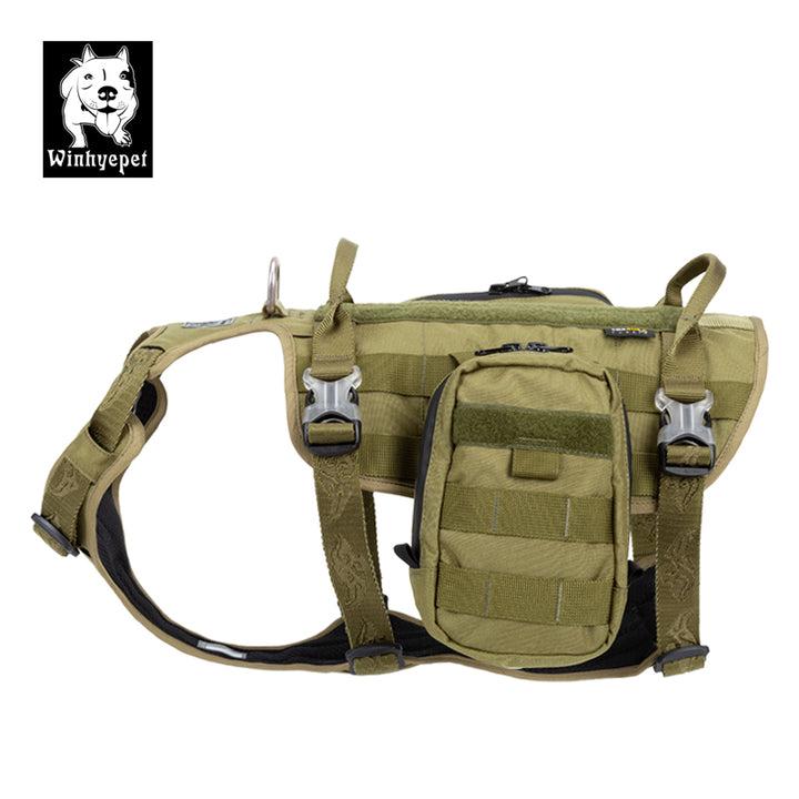 Whinhyepet Military Harness Army Green M | Auzzi Store