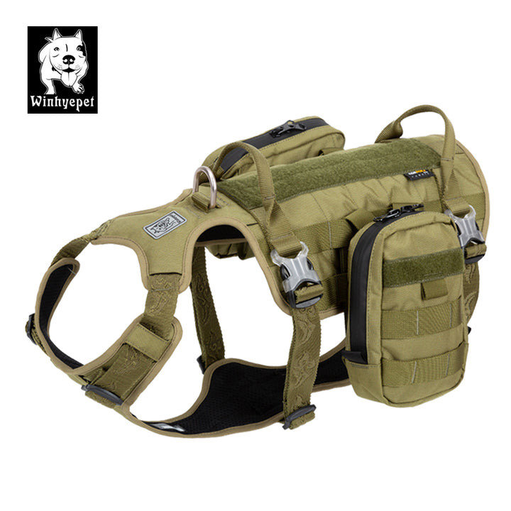 Whinhyepet Military Harness Army Green M | Auzzi Store