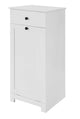 White Bathroom Cabinet with Laundry Basket and Drawer | Auzzi Store