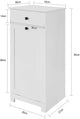 White Bathroom Cabinet with Laundry Basket and Drawer | Auzzi Store