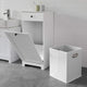 White Bathroom Cabinet with Laundry Basket and Drawer | Auzzi Store