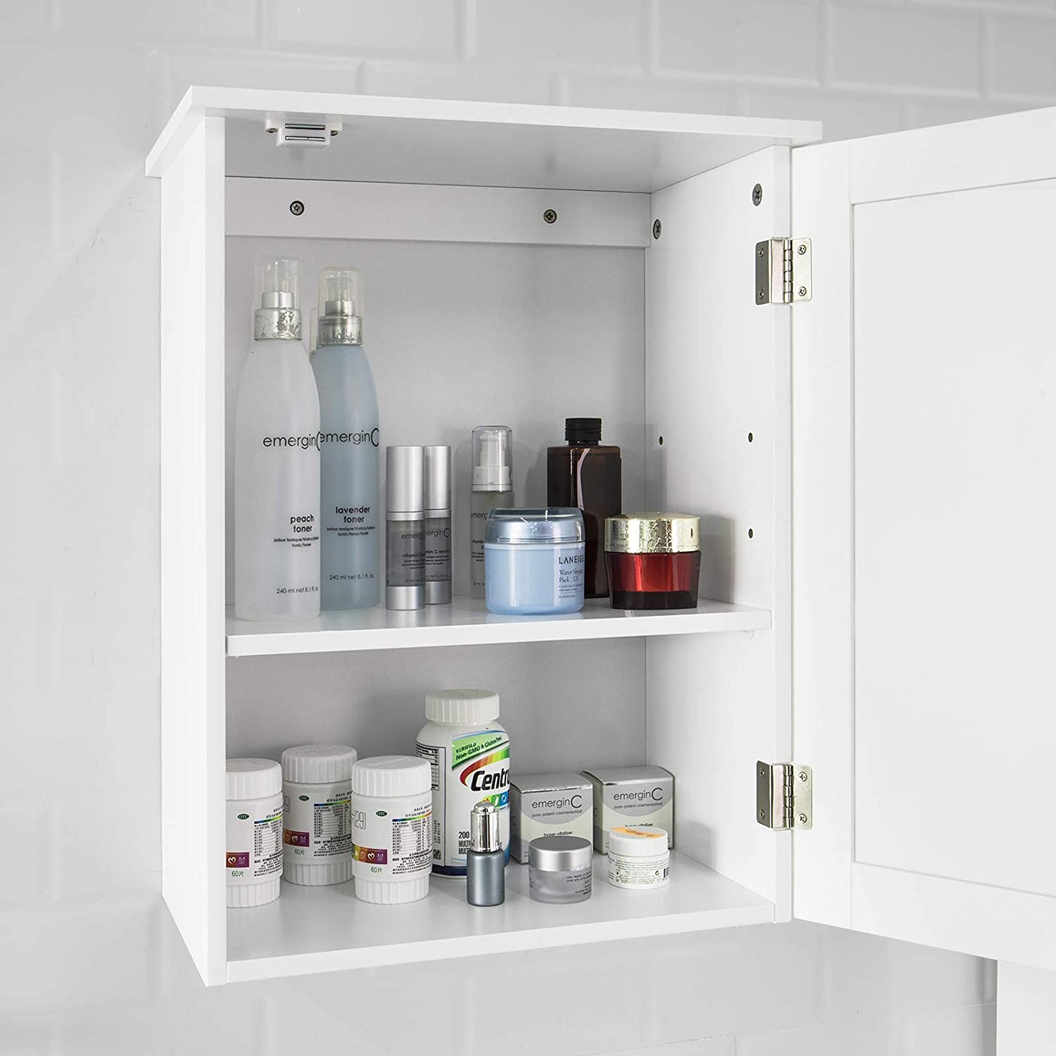 White Wall Cabinet with Door 40x52cm | Auzzi Store
