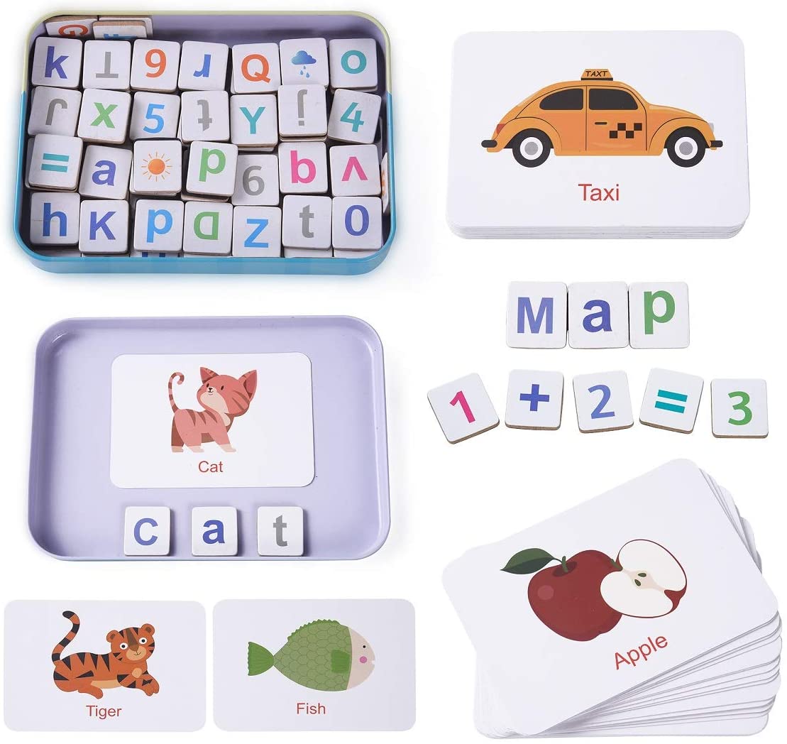 Wooden Magnetic Letters Numbers Alphabet Fridge Magnets Educational Toy Set Preschool Learning for 3 to 5 Years Kid Toddler | Auzzi Store