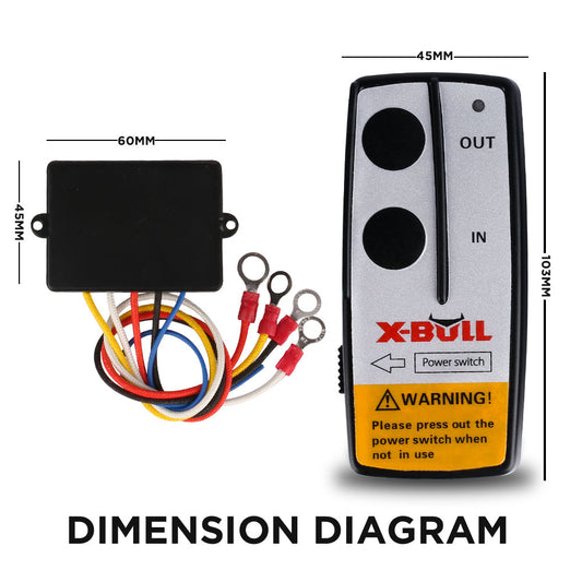 X-BULL 2x Wireless Winch Remote Control 12 Volt 150ft Handset Switch 4wd | Auzzi Store
