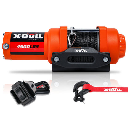 X-BULL Electric Winch 12v Synthetic Rope 4500LBS Wireless Remote ATV UTV 2041KG | Auzzi Store