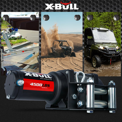 X-BULL Electric Winch 4500LBS/2041KG Steel Cable Wireless Remote Boat ATV 4WD | Auzzi Store