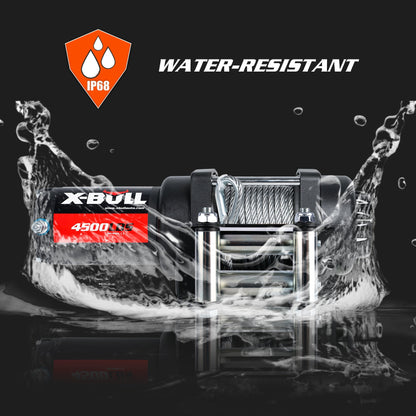 X-BULL Electric Winch 4500LBS/2041KG Steel Cable Wireless Remote Boat ATV 4WD | Auzzi Store