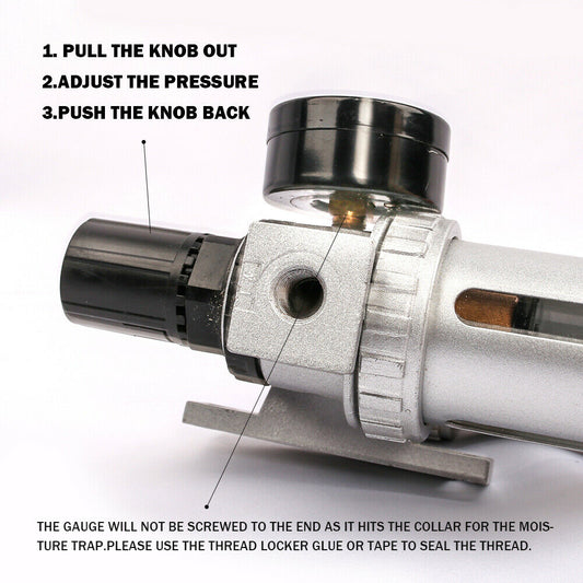 X-BULLAir Compressor Oil Moisture Water Filter Regulator Separator Mount fitting | Auzzi Store